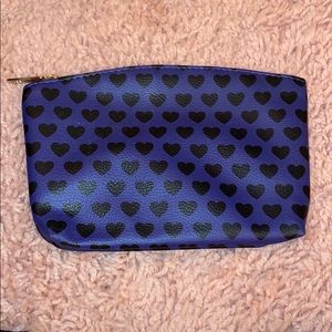 X-Small Blue heart IPSY makeup bag